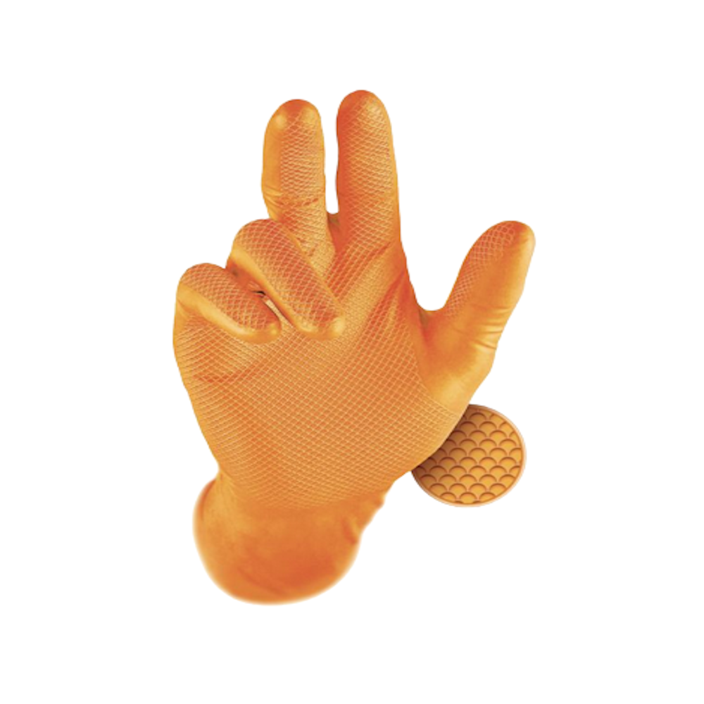 CAJA DE GUANTES GRIPPAZ DESECHABLES DE NITRILO ESCAMADO