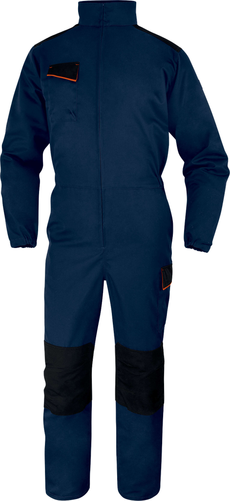 UNIVERSAL OVERALLS WITH REGULAR FIT. BLUE/ORANGE