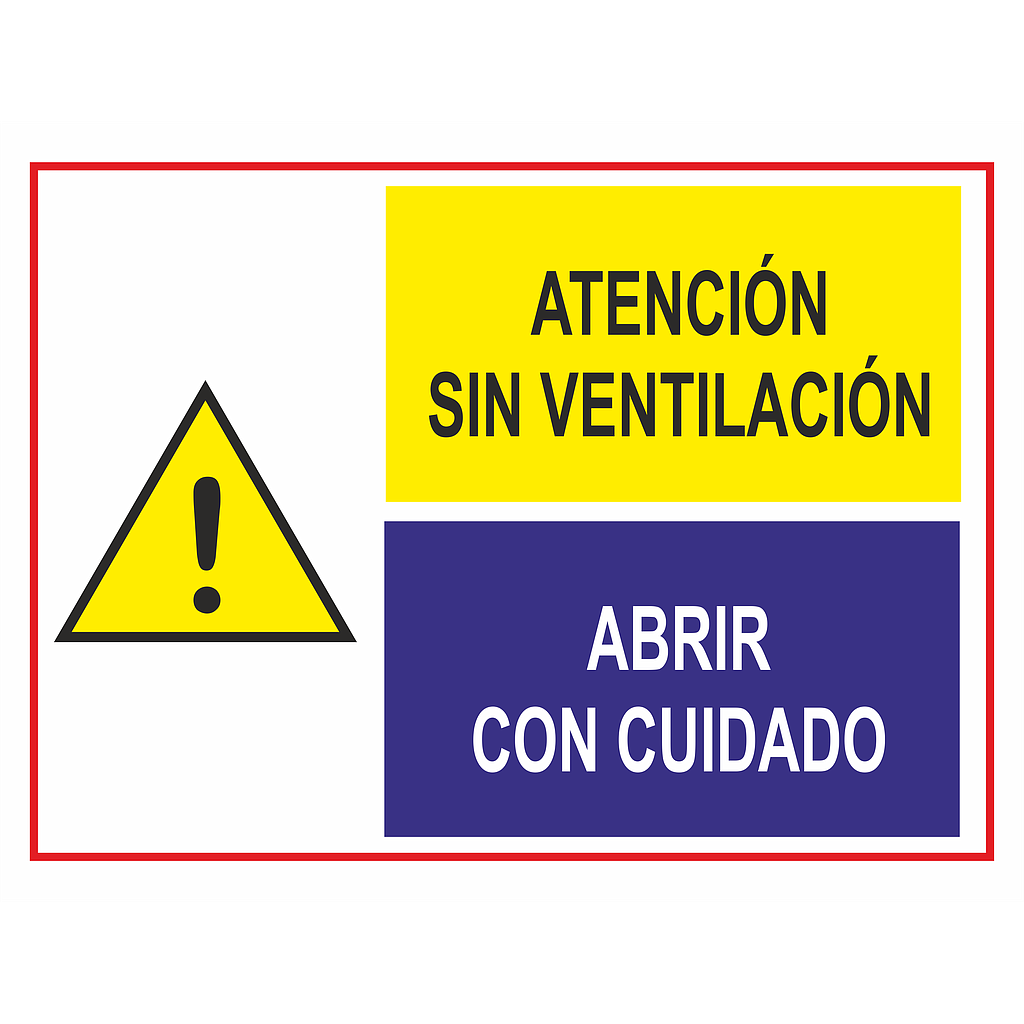PEGATINA ¡ATENCION! SIN VENTILACION